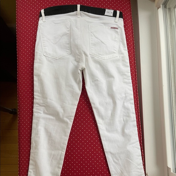 Hudson “Leeloo” color-block / tuxedo-stripe super skinny crop jeans - Picture 5 of 9